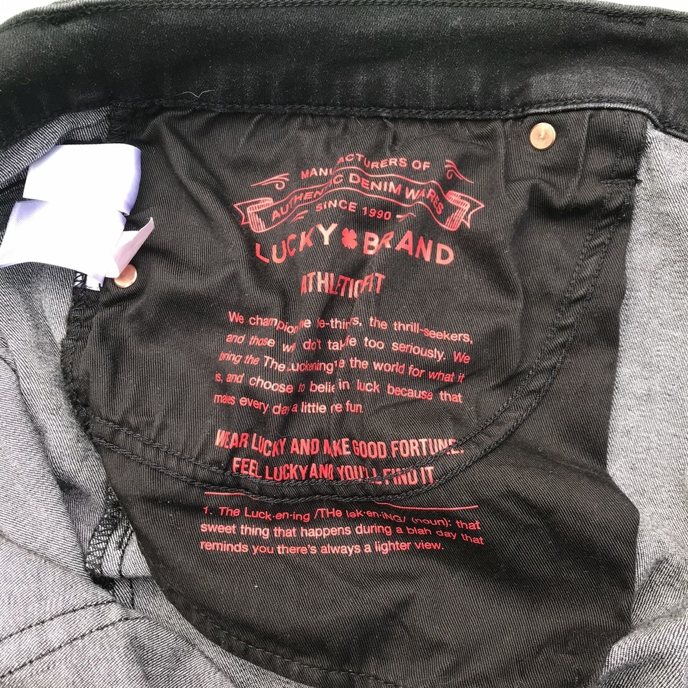 Lucky‎ Brand Athletic Fit Jeans Mens 42x32 Stretch Denim Big Dark Wash Straight - Picture 15 of 16